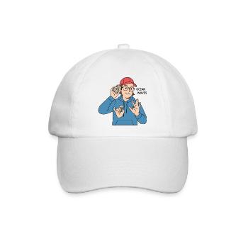Gebärdensprache Ocean Waves - Baseballkappe - Weiß/Weiß - Vorne