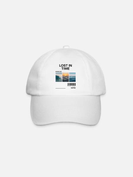 Verlorene Zeit: Miami Waves Triptychon - Baseballkappe - Weiß/Weiß