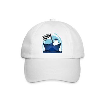 PAPIERBOOT MOIN PAPIERSCHIFF MÖWE - Baseballkappe - Weiß/Weiß - Vorne