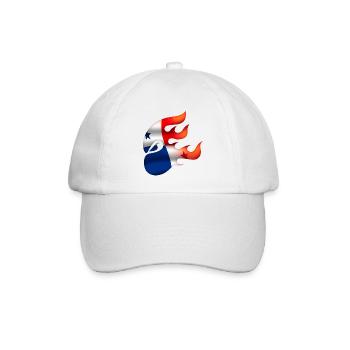 Panama Flagge - Panama - Ninja - Baseballkappe - Weiß/Weiß - Vorne