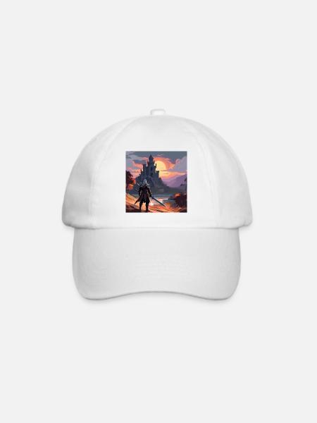 Der Hexer vor der Bastion bei Sonnenuntergang - Baseballkappe - Weiß/Weiß