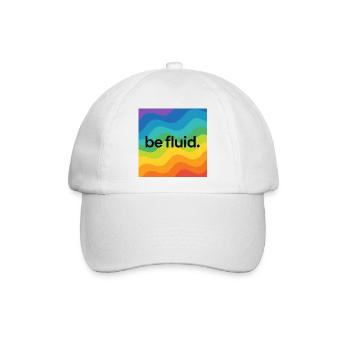 Be Fluid – LGBTQ+ Pride Design mit progressiver Bo - Baseballkappe - Weiß/Weiß - Vorne