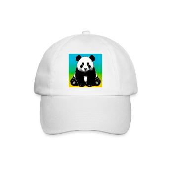 Panda - Baseballkappe - Weiß/Weiß - Vorne