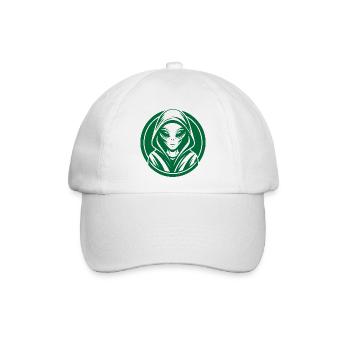 Außerirdischer - Baseballkappe - Weiß/Weiß - Vorne
