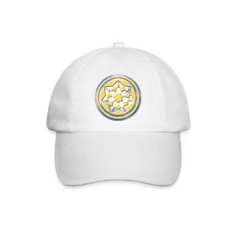 Geometrisches Kornkreis Muster - Baseballkappe - Weiß/Weiß - Vorne