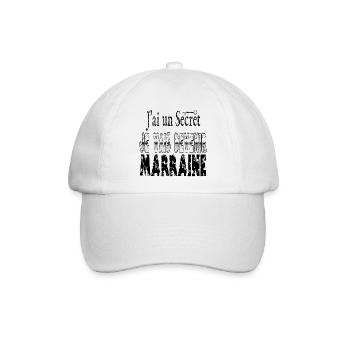 Ich habe ein Geheimnis: Ich werde Patentante - Baseballkappe - Weiß/Weiß - Vorne