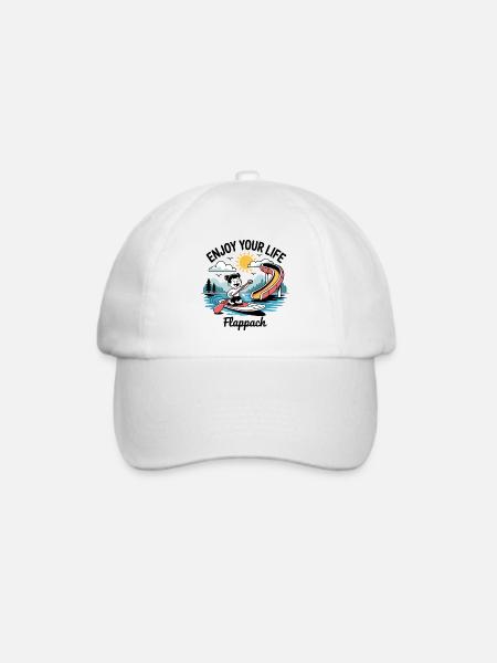 Enjoy Your Life - Flappach SUP-Spaß - Baseballkappe - Weiß/Weiß