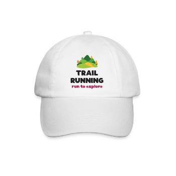 Trailrunning – Laufen, um die Welt zu erkunden - Baseballkappe - Weiß/Weiß - Vorne