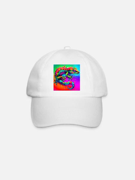 Gecko - Baseballkappe - Weiß/Weiß