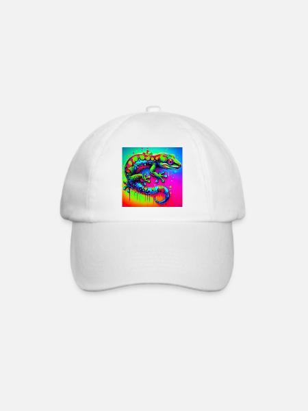 Gecko - Baseballkappe - Weiß/Weiß