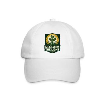 Reclaim the Light – Solarpunk - Baseballkappe - Weiß/Weiß - Vorne