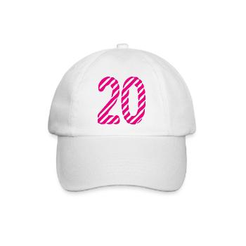 20. 20. JAHRESTAG. 20-JÄHRIGES JUBILÄUM. 20 JAHRE. - Baseballkappe - Weiß/Weiß - Vorne