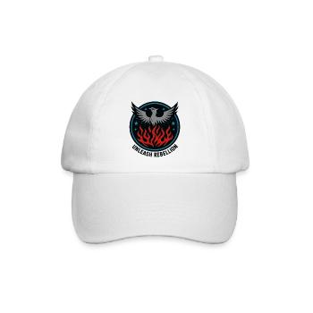 Unleash Rebellion – Phönix Emblem - Baseballkappe - Weiß/Weiß - Vorne