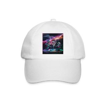 Galactic Alien Band Konzert T-Shirt - Baseballkappe - Weiß/Weiß - Vorne