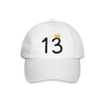 13 - Baseballkappe - Weiß/Weiß - Vorne