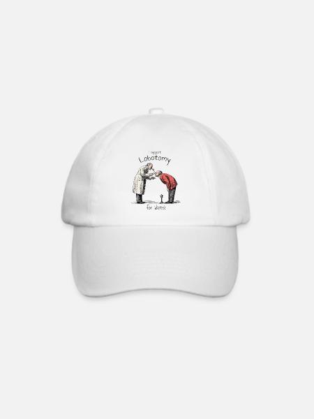 I support Lobotomy - Baseballkappe - Weiß/Weiß