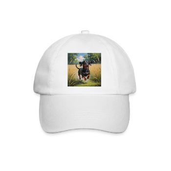 Joyful Terrier in der Natur - Baseballkappe - Weiß/Weiß - Vorne