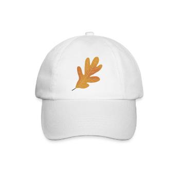 Herbst Eichenblatt Illustration - Baseballkappe - Weiß/Weiß - Vorne