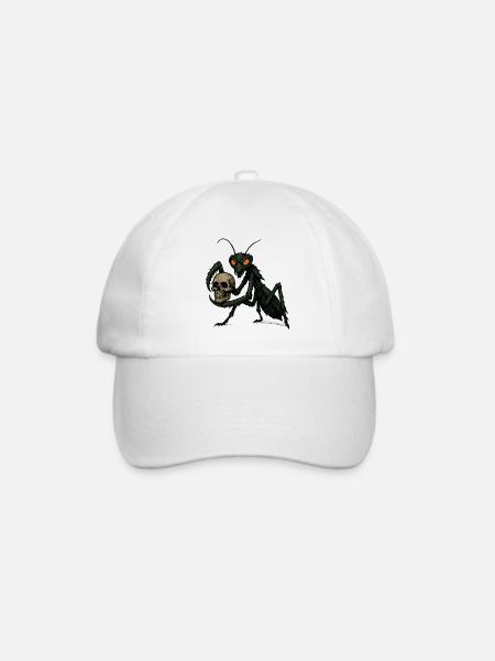 Gottesanbeterin - Baseballkappe - Weiß/Weiß