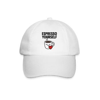 Entzückende Kaffeetasse mit Herz - Baseballkappe - Weiß/Weiß - Vorne