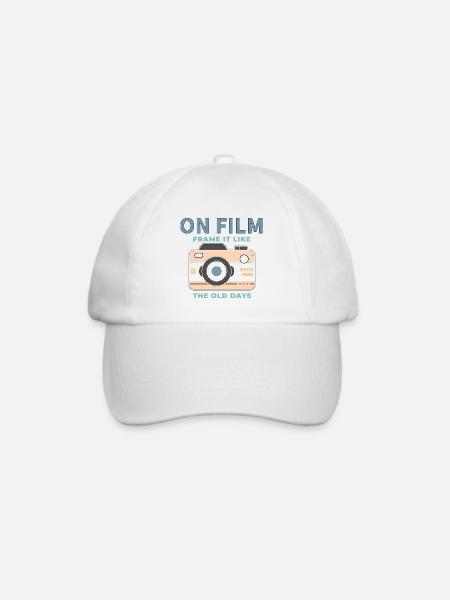 Vintage Camera Film Design - Baseballkappe - Weiß/Weiß