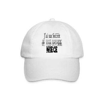 Ich habe ein Geheimnis, ich werde eine Nichte - Baseballkappe - Weiß/Weiß - Vorne