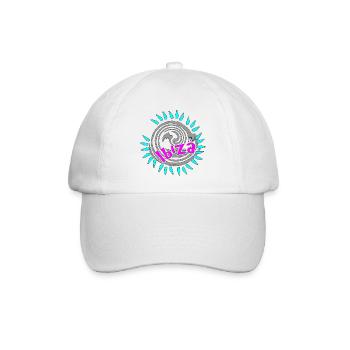 Abstraktes Spiral-Design mit Neonakzenten Ibiza - Baseballkappe - Weiß/Weiß - Vorne