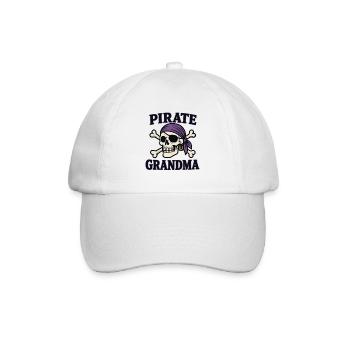 Pirate Grandma - Baseballkappe - Weiß/Weiß - Vorne