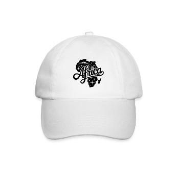 Afrika - Souvenir-Design - Baseballkappe - Weiß/Weiß - Vorne