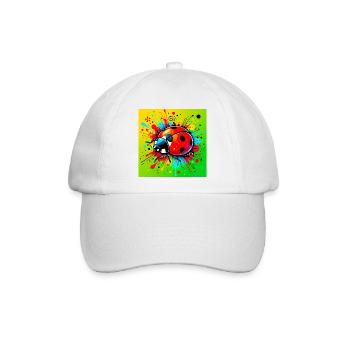 Marienkäfer - Baseballkappe - Weiß/Weiß - Vorne