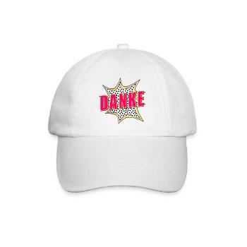 DANKESCHÖN DANKE POP-ART - Baseballkappe - Weiß/Weiß - Vorne