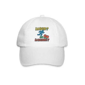 Flucht oder Kampf - Baseballkappe - Weiß/Weiß - Vorne