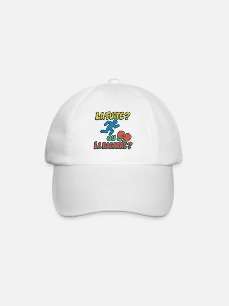 Flucht oder Kampf - Baseballkappe - Weiß/Weiß