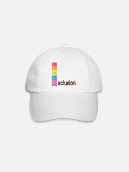INKLUSION PRIDE REGENBOGENKOFFER - Baseballkappe - Weiß/Weiß