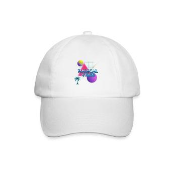 Neon Retro Radikal Vibes - Baseballkappe - Weiß/Weiß - Vorne