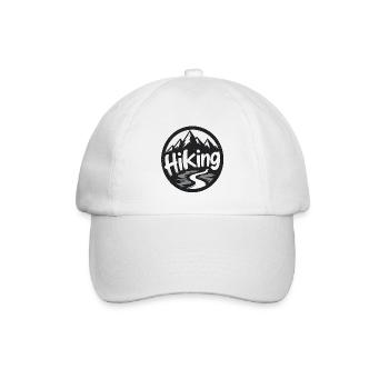 Abenteuerlicher Bergwanderer Eyecatcher - Baseballkappe - Weiß/Weiß - Vorne