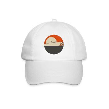 Abendrot Mit Geometrischem Minimalismus - Baseballkappe - Weiß/Weiß - Vorne