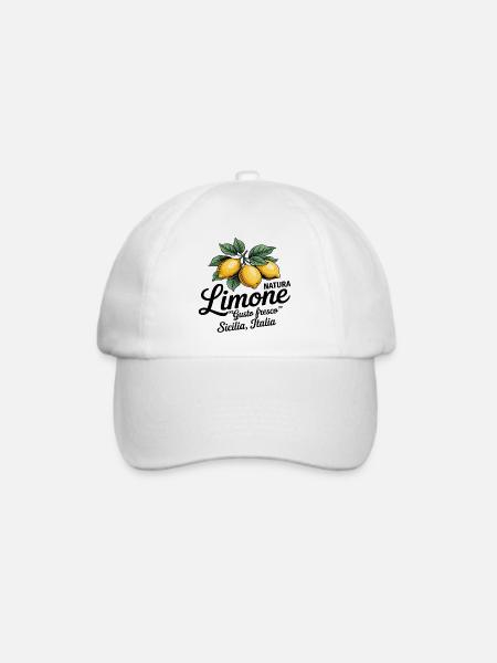 Zitrone - Limone sicilia italia - Baseballkappe - Weiß/Weiß
