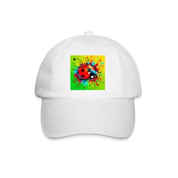 Marienkäfer - Baseballkappe - Weiß/Weiß - Vorne