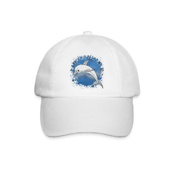 Delfin - Baseballkappe - Weiß/Weiß - Vorne