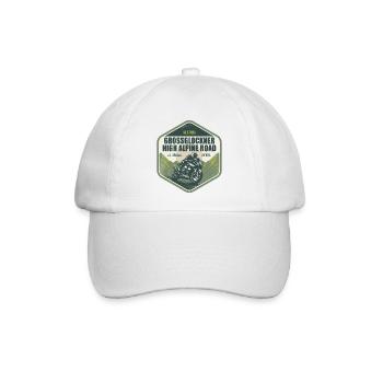 Großglockner Hochalpenstraße Österreich Motorrad - Baseballkappe - Weiß/Weiß - Vorne
