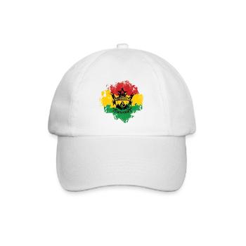 Zimbabwe Emblem Reggaeflagge - Baseballkappe - Weiß/Weiß - Vorne