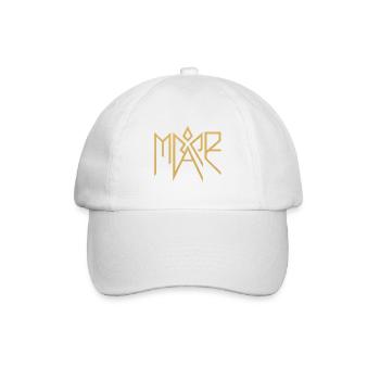 Mare Gold Glyphen-Logo - Baseballkappe - Weiß/Weiß - Vorne