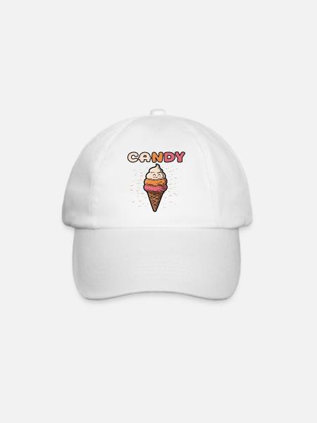 Eiscreme - candy - Baseballkappe - Weiß/Weiß
