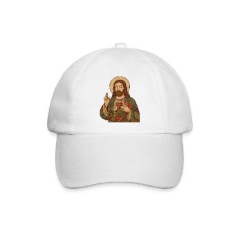 Weihnachten Patchwork Jesus - Baseballkappe - Weiß/Weiß - Vorne