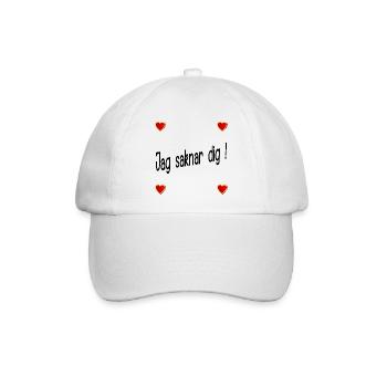 Ich vermisse dich - Baseballkappe - Weiß/Weiß - Vorne