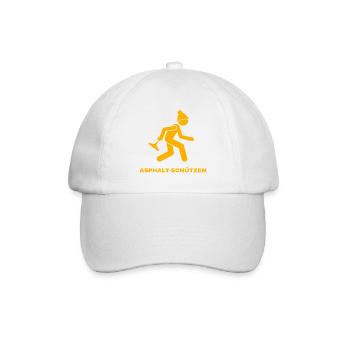 Asphalt-Schützen orange - Baseballkappe - Weiß/Weiß - Vorne