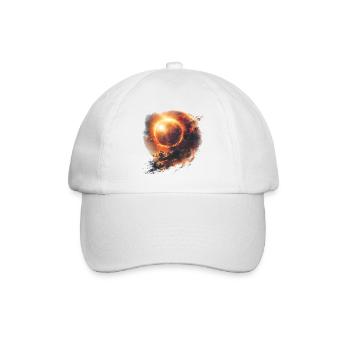 Sonnenfeuer Orb Kunst - Baseballkappe - Weiß/Weiß - Vorne