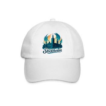 Stockholm schönste Hauptstadt Schweden Geschenk - Baseballkappe - Weiß/Weiß - Vorne