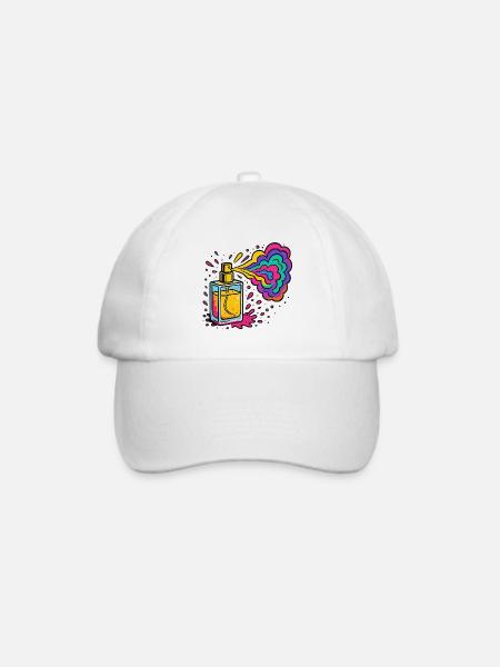 Neon Parfüm Farbexplosion - Baseballkappe - Weiß/Weiß